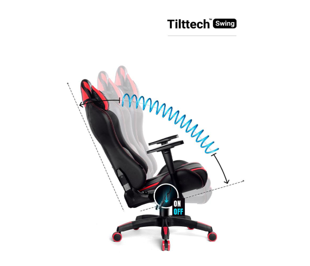 Diablo Chairs X-Ray 2.0 King Size Czarno-czerwony - 1208641 - zdjęcie 7